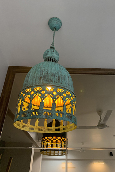 Veneto Lamp Gold & Patina by Sahil & Sarthak